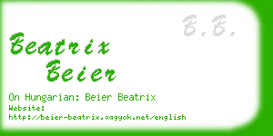 beatrix beier business card